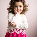 Little girl in studio